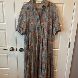 NATURAL LIFE Blue Puff Sleeve Sundress